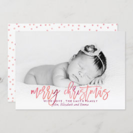 Cartão De Festividades Tipografia Watercolor Foto de Natal