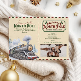 Cartão De Festividades Tíquete de Natal Polar Express