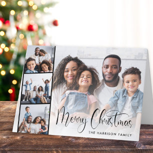 Cartão De Festividades Tira de Fotos de Natal Alegre