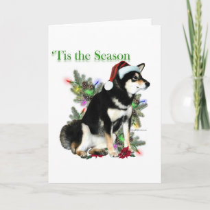 Cartão De Festividades ` Tis de Shiba Inu