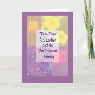 Cartão De Festividades To a Dear Sister and Her Very Special Family