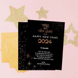 Cartão De Festividades Toast de Vamos brilhante Dourado moderno e elegant