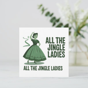 Cartão De Festividades Todas As Damas Jingle Natal Meninas Xmas