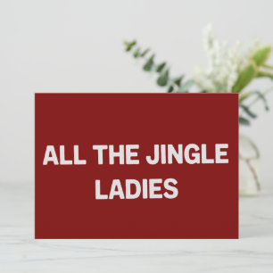 Cartão De Festividades Todas As Senhoras Jingle Engraçadas Natal Correspo