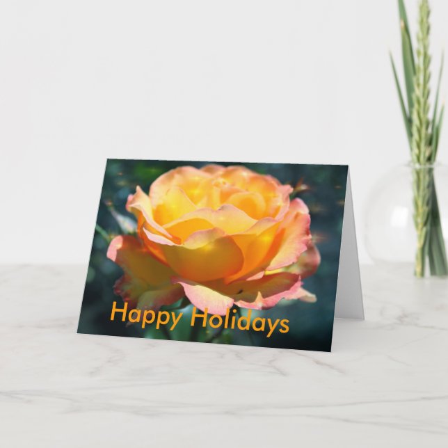 Cartão De Festividades Todas as vezes rosa amarela, adicione sua foto, te (Frente)