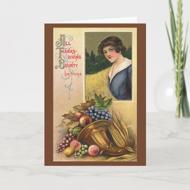 Cartão De Festividades Todo o Prêmio de Ação de Graças Seja Teu (Frente)