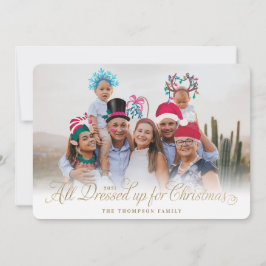 Cartão De Festividades Todo Vestido Festa de Natal