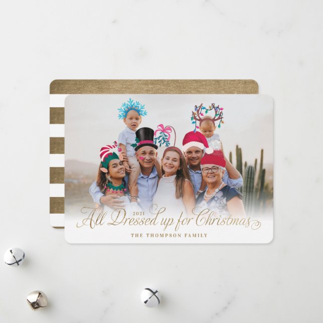 Cartão De Festividades Todo Vestido Festa de Natal (Frente/Verso In Situ)