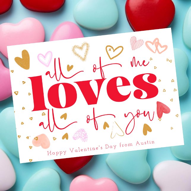 Cartão De Festividades Todos eu amo todos vocês, Dia de os namorados (Criador carregado)