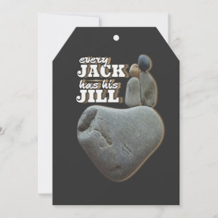 Cartão De Festividades Todos os Jack têm a sua "Jill - Love Rules Stone A