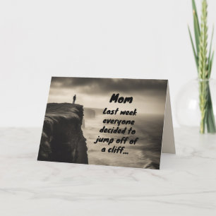 Cartão De Festividades Todos saltaram de um penhasco... engraçado Dia das
