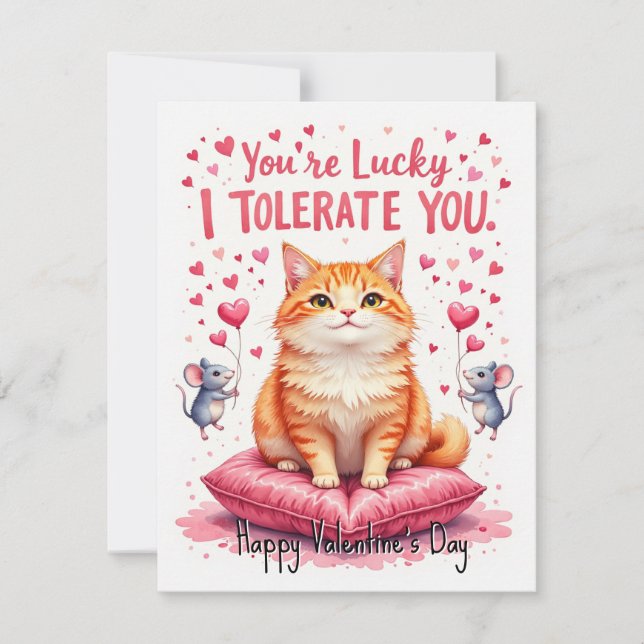 Cartão De Festividades 💘🐈Tolerate This Love (Frente)
