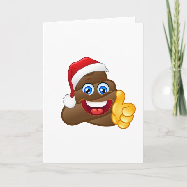 Cartão De Festividades Tombadilho brilhante maluco Emoji do papai noel (Frente)