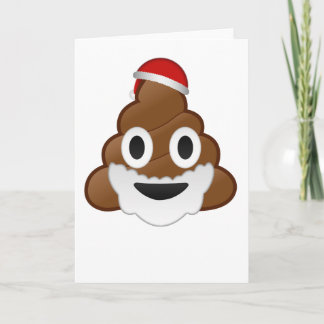 Cartão De Festividades Tombadilho engraçado Emoji do papai noel do Natal