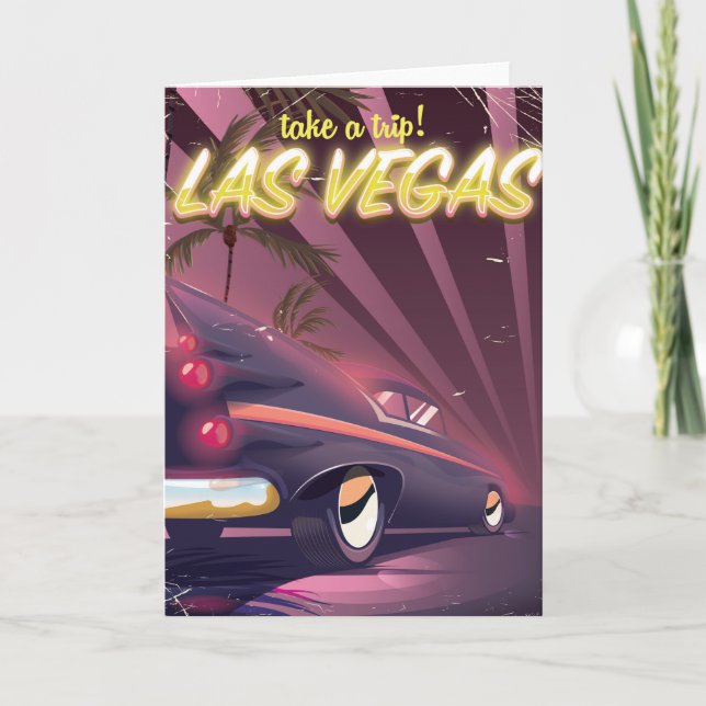 Cartão De Festividades Tome uma viagem a Las Vegas Nevada! (Frente)