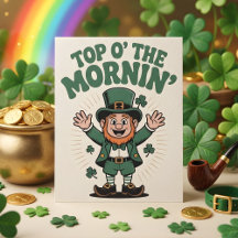 Top O Mornin Festa Irlandesa Sortuda Arte