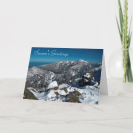 Cartão De Festividades Topo da montanha no inverno