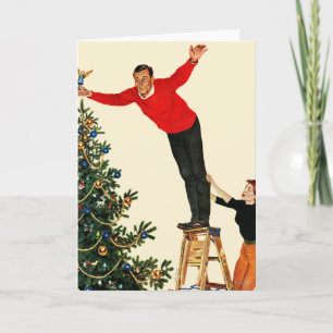 Cartão De Festividades Topping the Tree