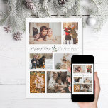 Cartão De Festividades Toque de Colagem de Fotos Holly Minimal Feliz<br><div class="desc">6 áreas de fotos em várias orientações; o "quadro" branco pode ser mudado para qualquer cor no editor; mais ou escale o sotaque holly para se adequar ao seu texto e fotos. Adicione uma mensagem à parte traseira ou mais fotos, se desejar. O gráfico "Feriados Felizes" pode ser excluído no...</div>