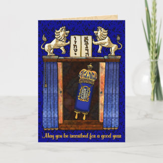 Cartão De Festividades Torá Na Arca Aberta