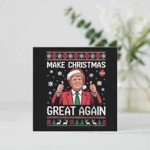 Cartão De Festividades Torne o Natal Grande Novamente Trump Pijamas Feio