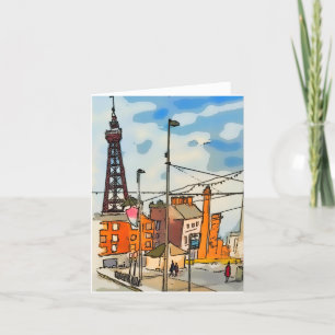 Cartão De Festividades Torre Blackpool Seaside