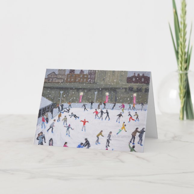 Cartão De Festividades Torre da pista de gelo 2015 de Londres (Frente)