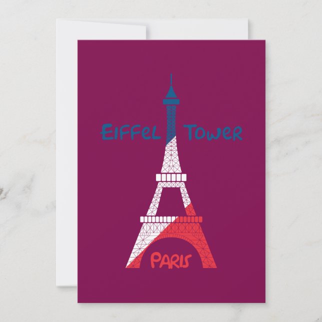 Cartão De Festividades Torre Eiffel (Frente)