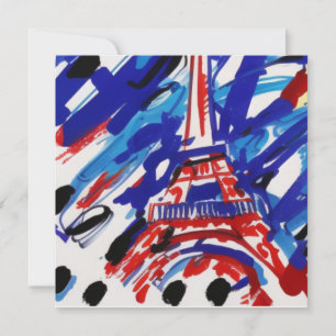 Cartão De Festividades Torre Eiffel