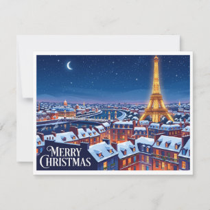 Cartão De Festividades Torre Eiffel Paris França