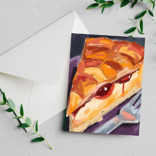 Cartão De Festividades Torta de Maçã Dia de Ação de Graças Aquarela