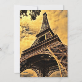 Cartão De Festividades Tour Eiffel Paris França