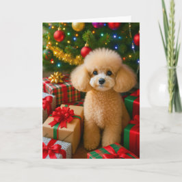 Cartão De Festividades Toy Poodle Holiday Card