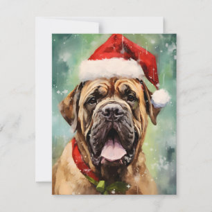 Cartão De Festividades Trabalho de arte de pintura de pincel de Natal Mas
