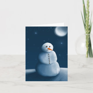 Cartão De Festividades Trabalho não declarado do boneco de neve