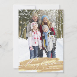 Cartão De Festividades Traço de Pincel de Cana-d-Água | Dourado