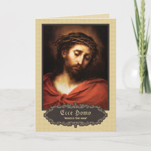 Cartão De Festividades Traditional Catholic Lenten Jesus Ecce Homo