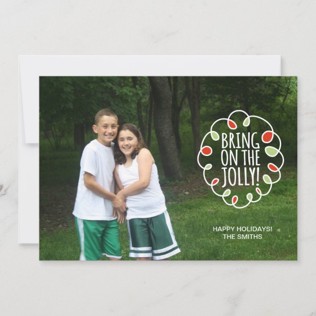 Cartão De Festividades Traga no alegre (Frente)