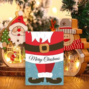 Cartão De Festividades Traje de Papai Noel Alegria de Natal Plano