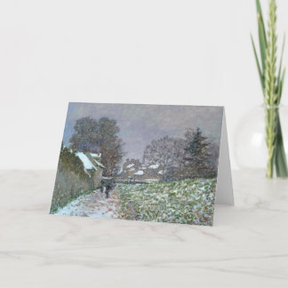 Cartão De Festividades Trajeto nevado em Argenteuil