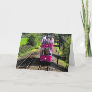Cartão De Festividades Trama rosa no local de passagem
