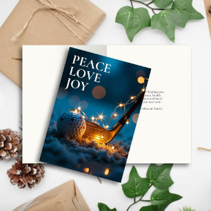 Cartão De Festividades Tranquilo Snowy Night Golf Natal