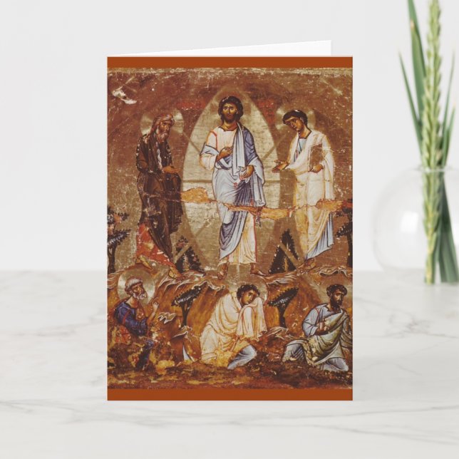 Cartão De Festividades Transformação no Monte Sinai (Frente)