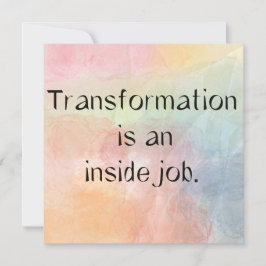 Cartão De Festividades Transformation Quote Watercolor Art Card