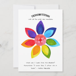 Cartão De Festividades Transmutação e Aprendendo Afirmação Positiva