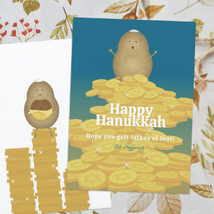 Cartão De Festividades Trava e Gelt Hanukkah Card