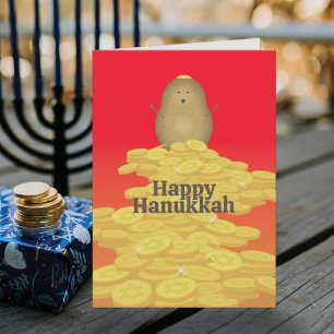 Cartão De Festividades Trava e Gelt Hanukkah Card