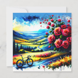 Cartão De Festividades Travesseiro Romântico para Ciclismo Presente do Di