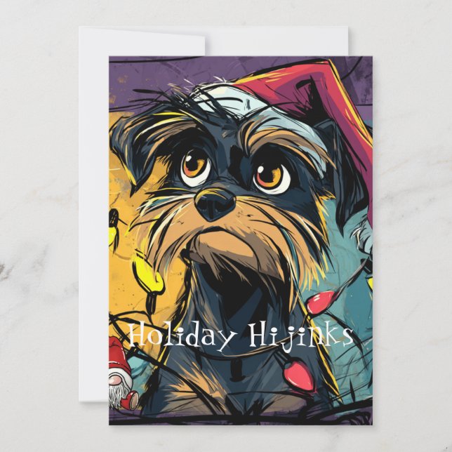 Cartão De Festividades Travessuras de Férias (Frente)