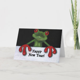 CARTÃO DE FESTIVIDADES TREE FROG: HAPPY NEW YEAR CARD